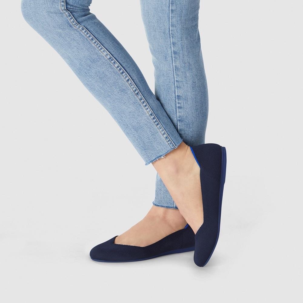 Rothy’s Signature Rounded Toe Flats Navy